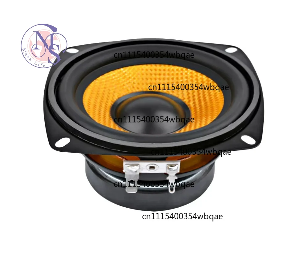 ZOCI-1Pc 4Inch Audio Portable Speaker 4 Ohm 15W Bass Speaker DIY Professional Multimedia Subwoofer Speakers For Sound System