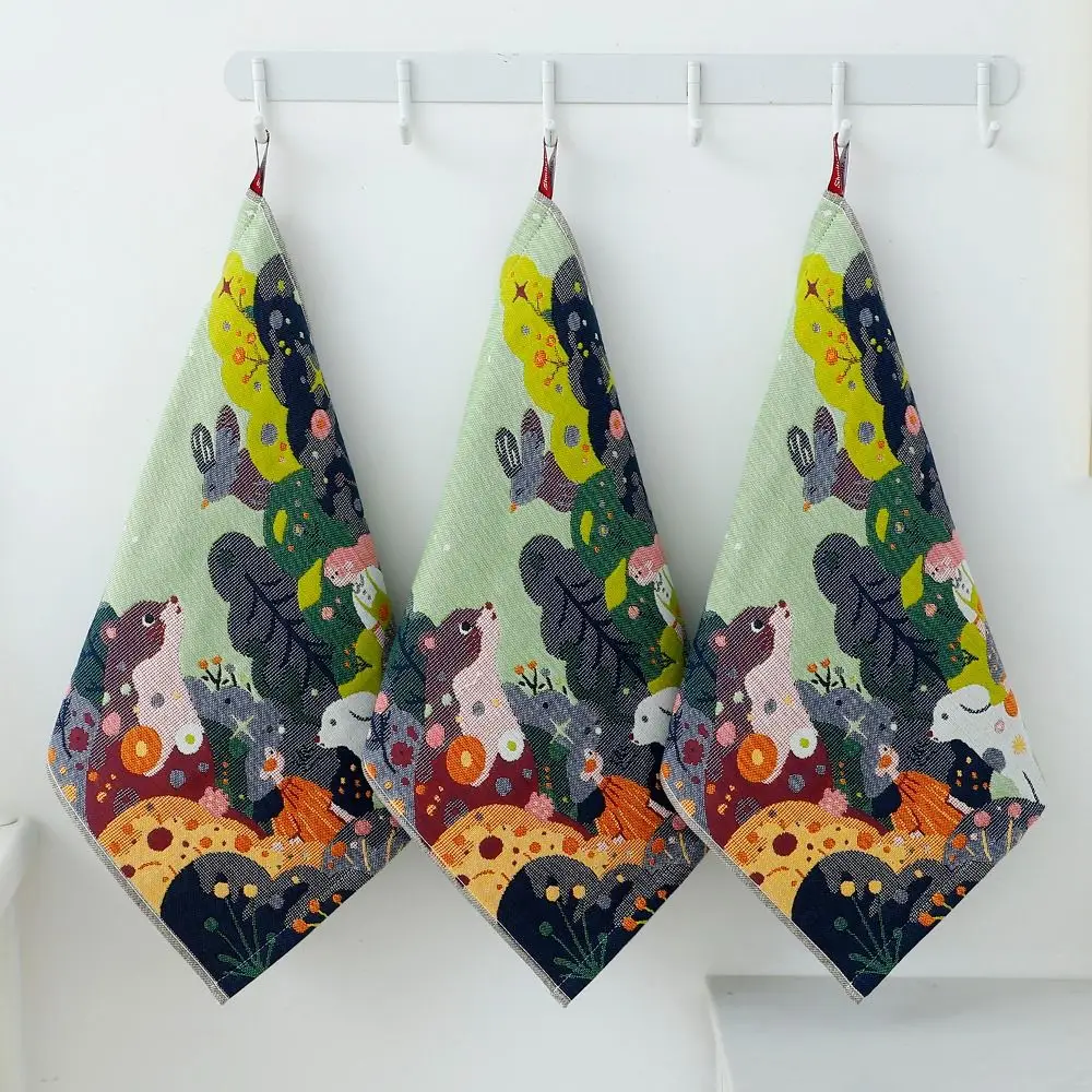 34x40cm Large Hand Towel 4 Layer Cotton Gauze Decorative Pure Cotton Dish Cloth Quick Dry Kitchen Towel Home Restaurant