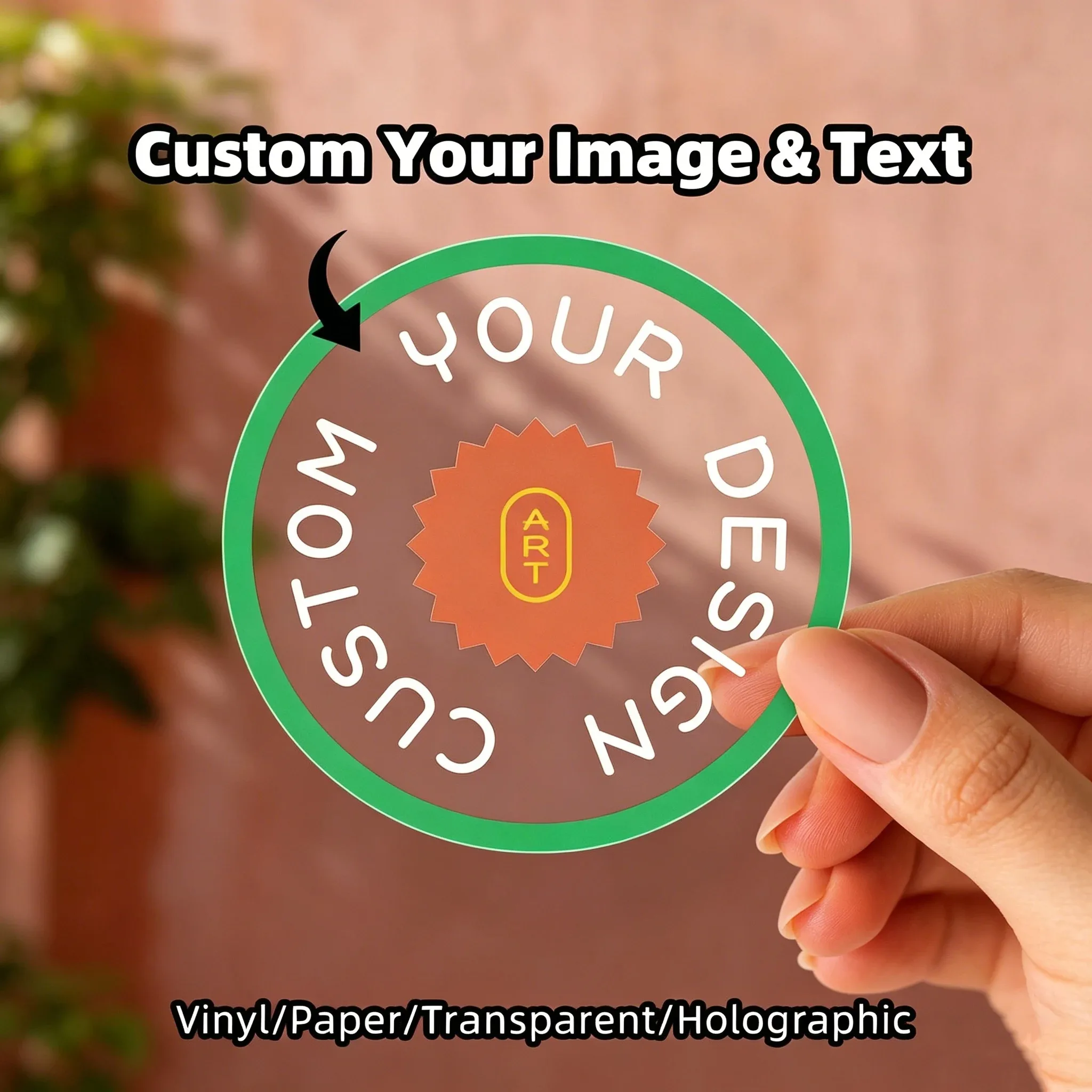Custom Logo Round Stickers Personalized Your Design Text Image Self-Adhesive Labels Custom Brand Stickers For Kraft Box Packagin