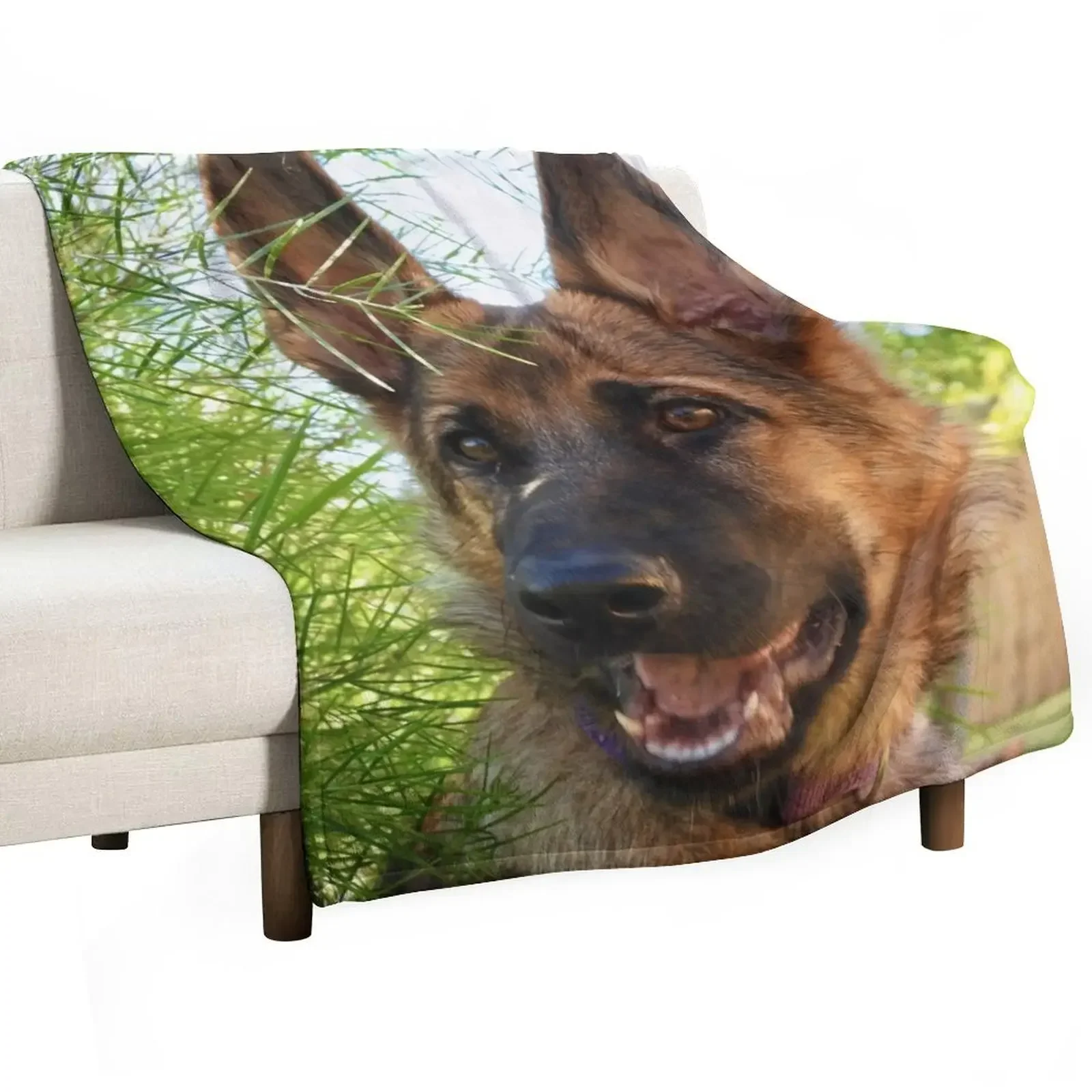 

German Shepherd Service Dog Throw Blanket Tourist christmas decoration Thermals For Travel Blankets