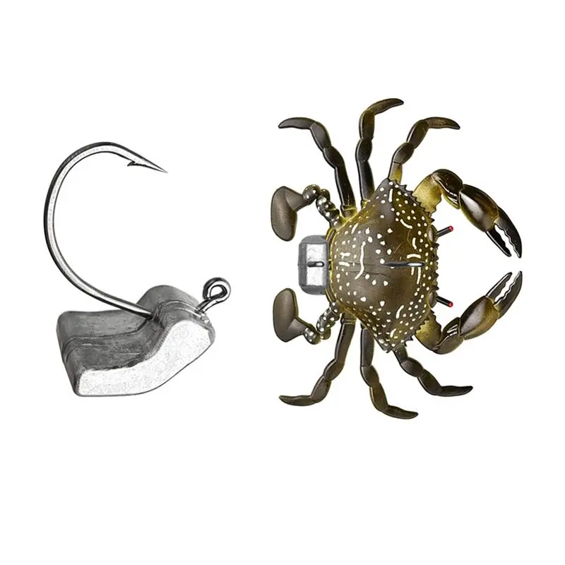 Artificial Crab Bait 8cm 22g 30g Lifelike Soft Sea Fishing Lure with Sharp Hooks Simulation Pesca Isca Tool for Sea Fishing