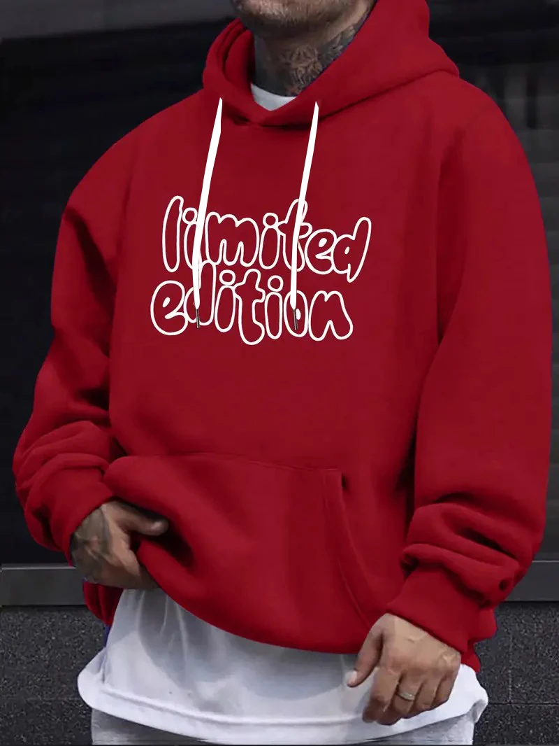 A limited edition men's hooded sweatshirt with a casual and fashionable street style for the autumn of 2025