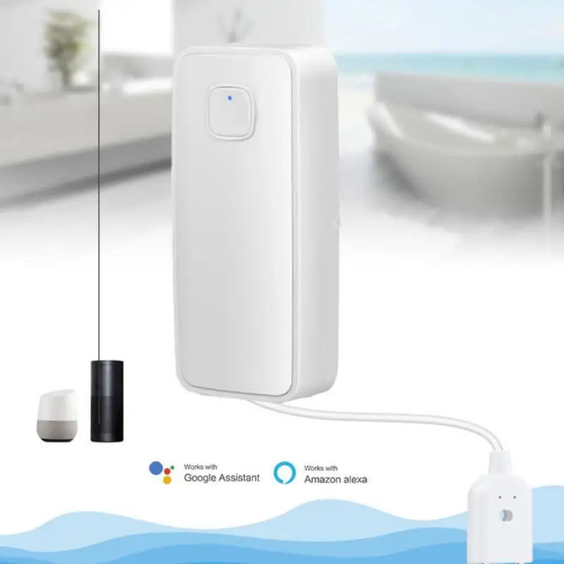 Tuya Smart Flood Lekkage Sensor Op Afstand Monitor Wifi Water Overloop Niveau Detector Waterlek Sensor Beveiliging Alarmsysteem