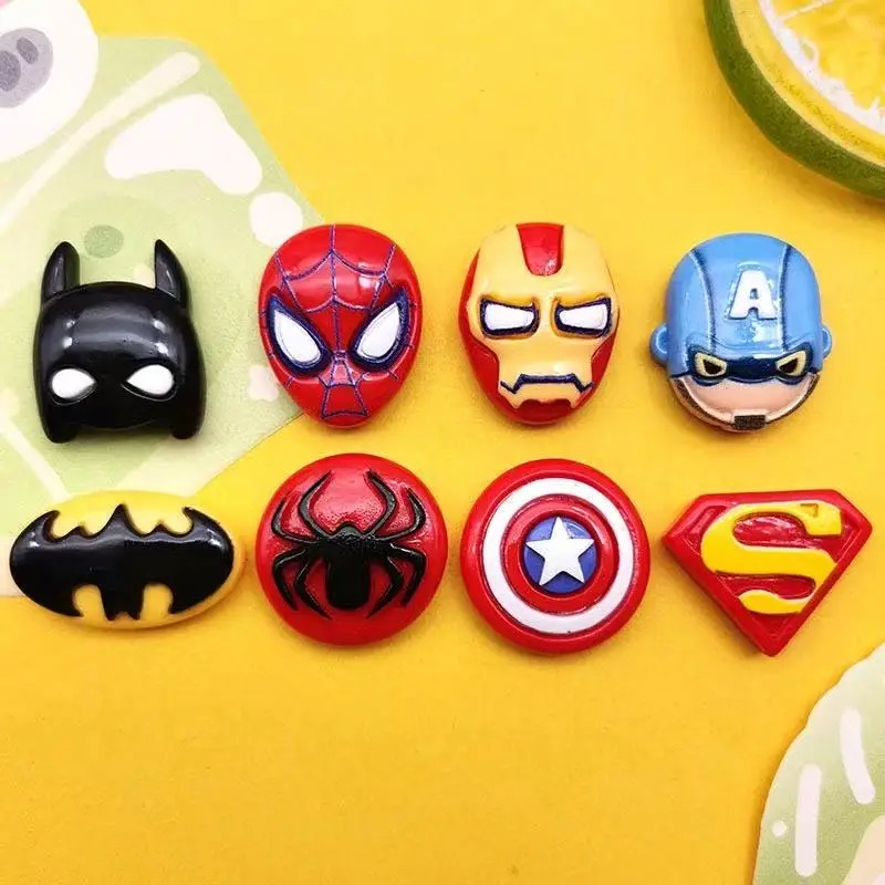 12pcs Cartoon Bright Face DIY Cream Glue Resin Accessories Headwear Hair Clip Phone Case Refrigerator Patch