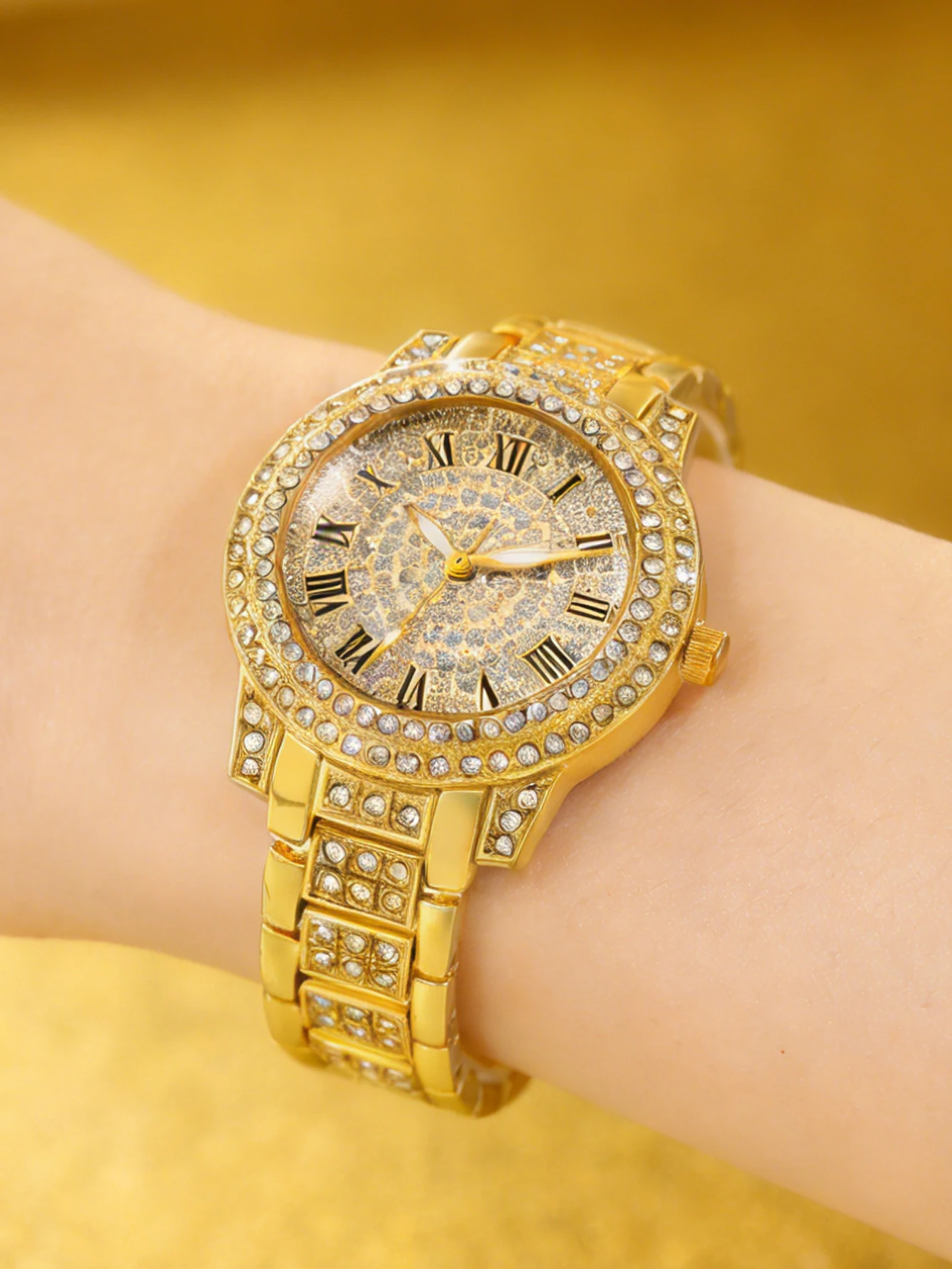 Luxurious Fashion Ladies round Shell Quartz Watch Set wth Waterdrop Jewelry Birthday Gift image 4