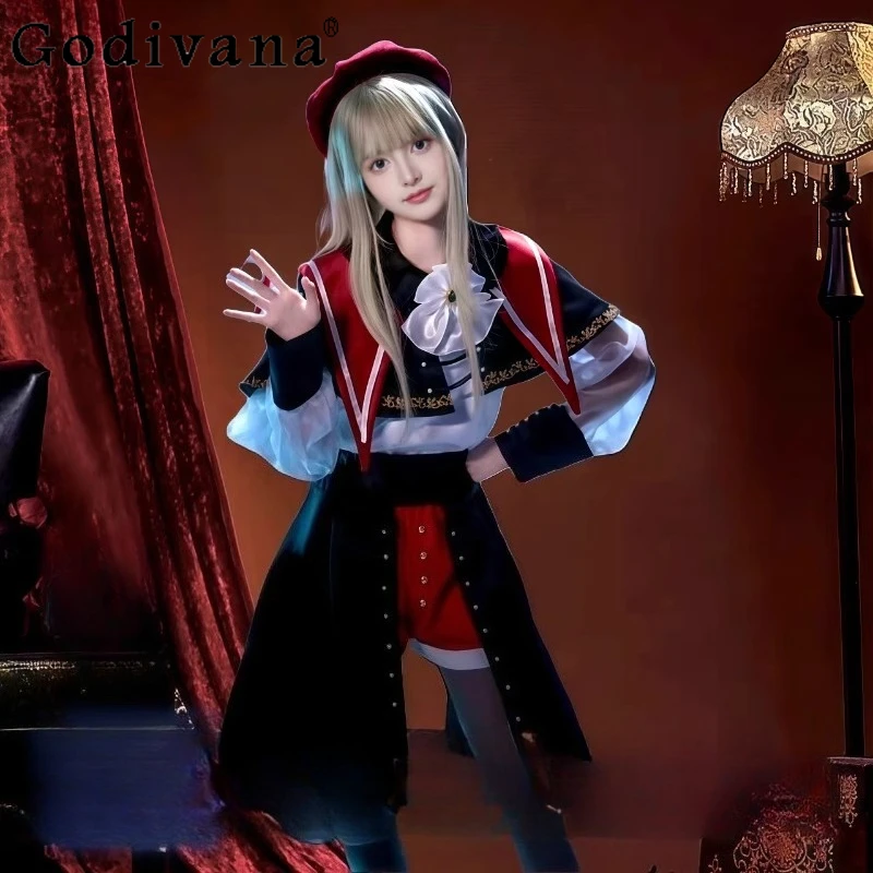 

Dream Ave Mujica Wakaba Mutsumi Cosplay Set Women Costume Synthetic Wig Anime Skirt Suits Girls Role Playing Outfits