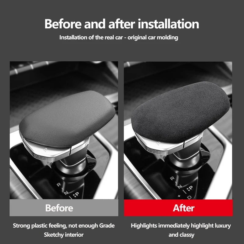 Car Gear Shift Head Knob Cover Italy Super Suede Gearbox Lever Decoration Sheath Shell For Geely Xingyue PREFACE Borui GE