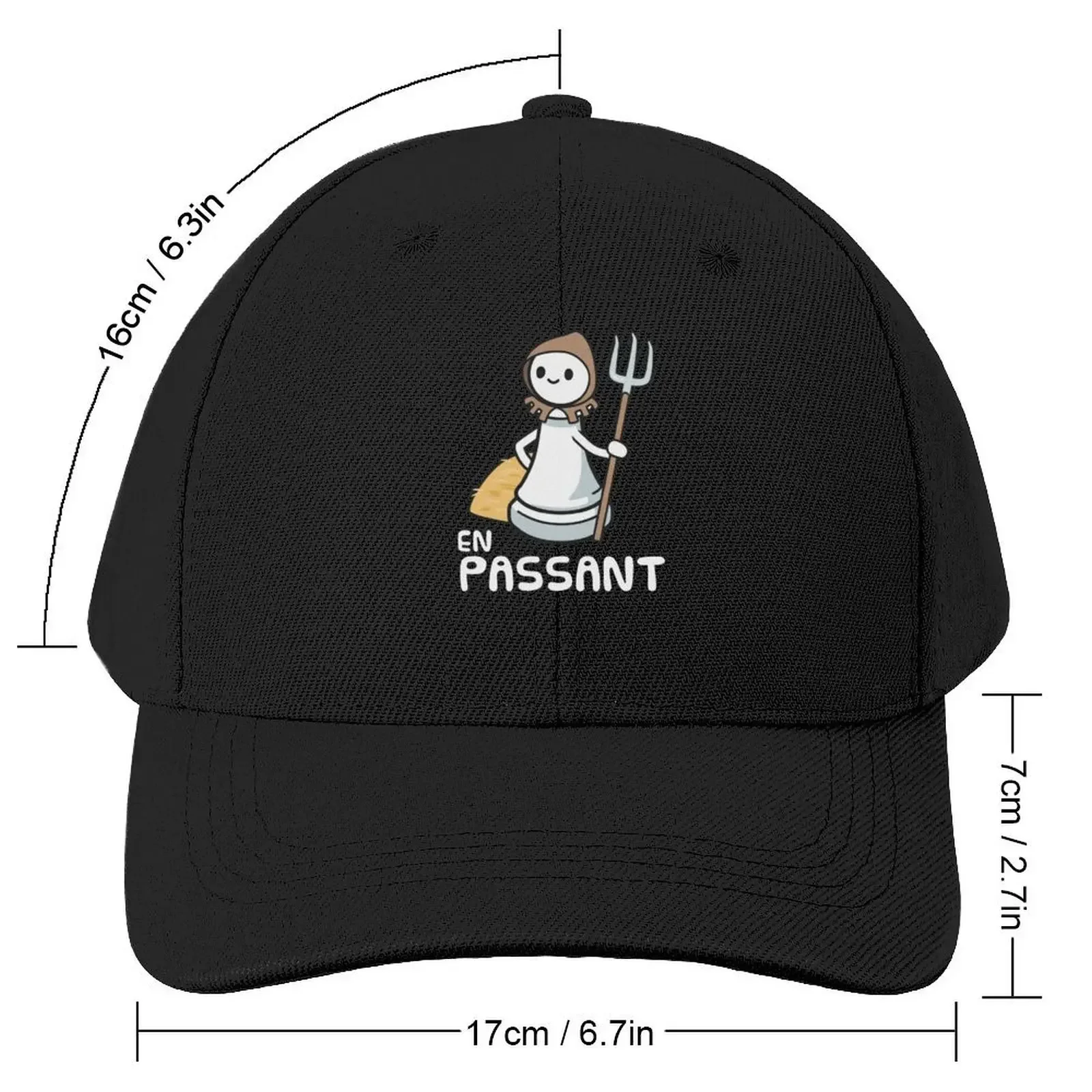 En Passant Chess Joke Baseball Cap black Cosplay Men's Caps Women's