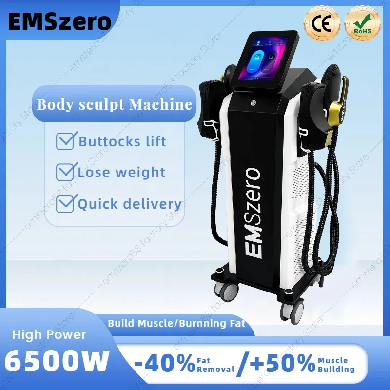 

Black Gold RF EMS Sculpt Machine 6500W NEO EMSzero Body Sculpting Slimming Technology Muscle Stimulation Electromagnetic Fat