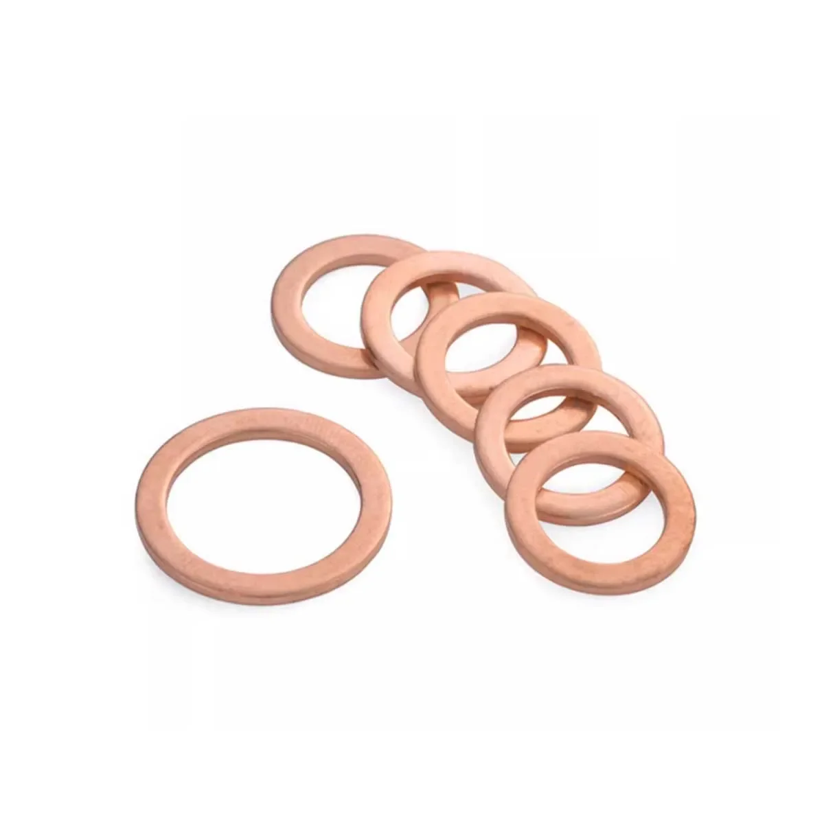 JG Purple Copper Gasket, Pure Copper Sealing Flat Gasket M5M6M8M12M13M14M15