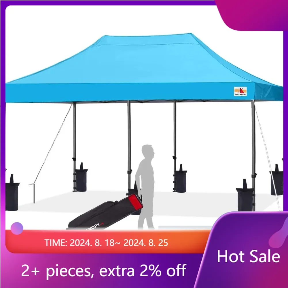 

Patio Pop Up Canopy Tent 10x20 Commercial-Series(Sky Blue) Garden Furniture Outdoor Awning Tent Waterproof Camping Tents Parasol