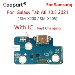 Coopart USB Charge Port Jack Dock Connector Charging Board Flex Cable For Samsung Galaxy Tab A8 10.5 inch 2021 SM-X200 SM-X205