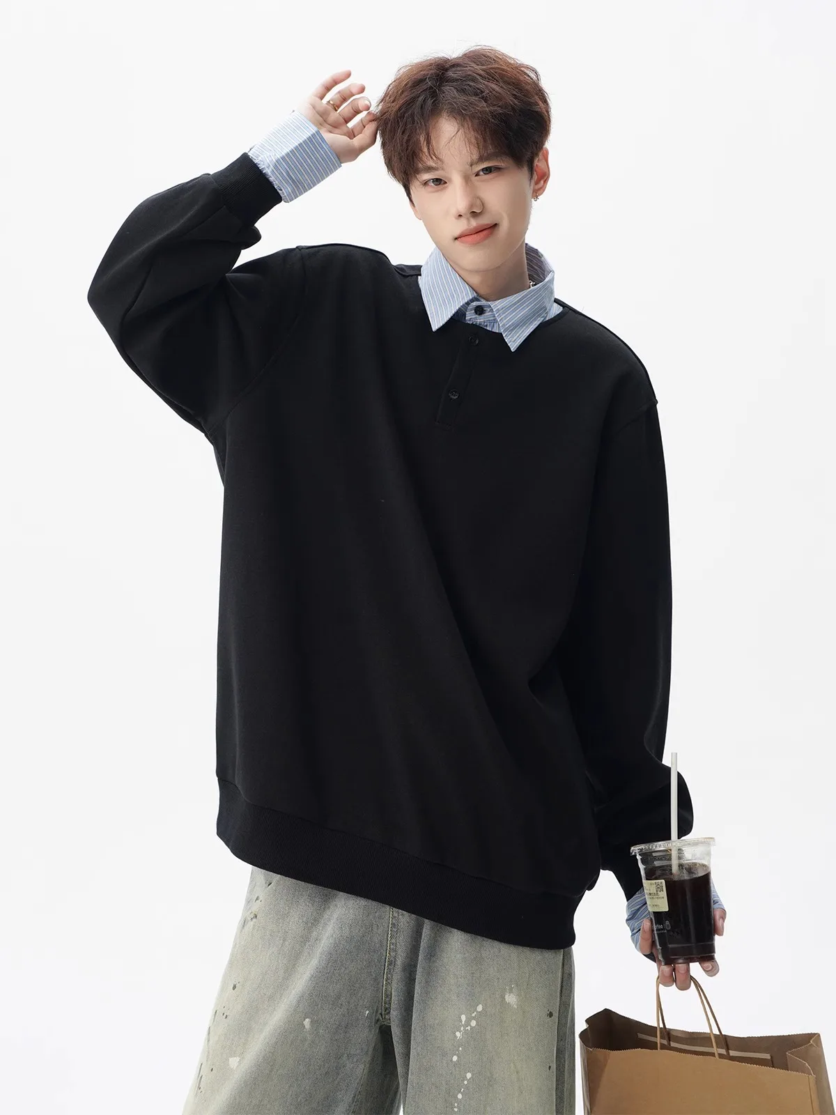 Ropa de talla grande para hombre, sudaderas sin capucha, sushi, Japón, comida japonesa, cocina, gastronomía, restaurante, chef, cocinero, gourmet, estilo de vida