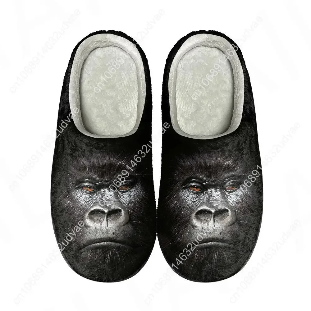 Funny Monkey Gorilla Home Cotton Custom Slippers High Quality Mens Womens Plush Fashion Casual Keep Warm Shoes Thermal Slipper