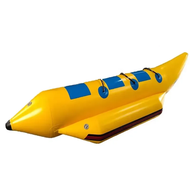 Towable Inflatable Banana Boat 3 Rider, Heavy Water Sports Tow Raft for Beach Entertainment