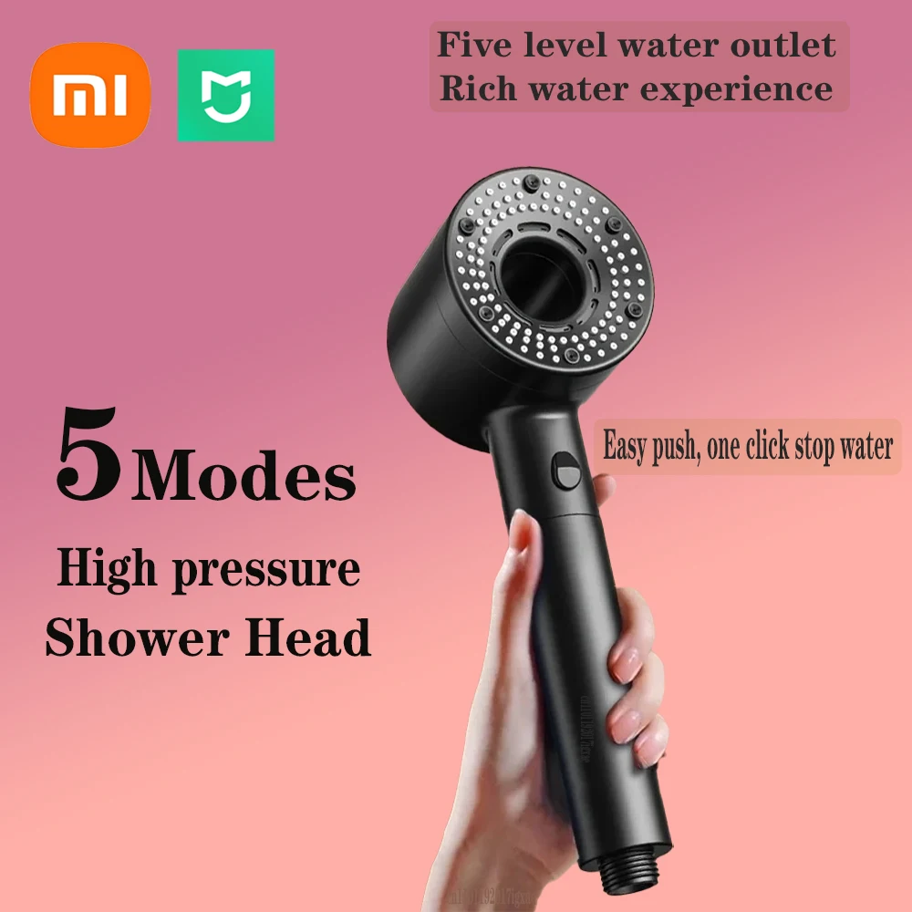 Xiaomi nuevo cabezal de ducha de 5 modos, juego de ducha Mijia de alta presión, filtro portátil, grifo de lluvia, baño, baño, hogar