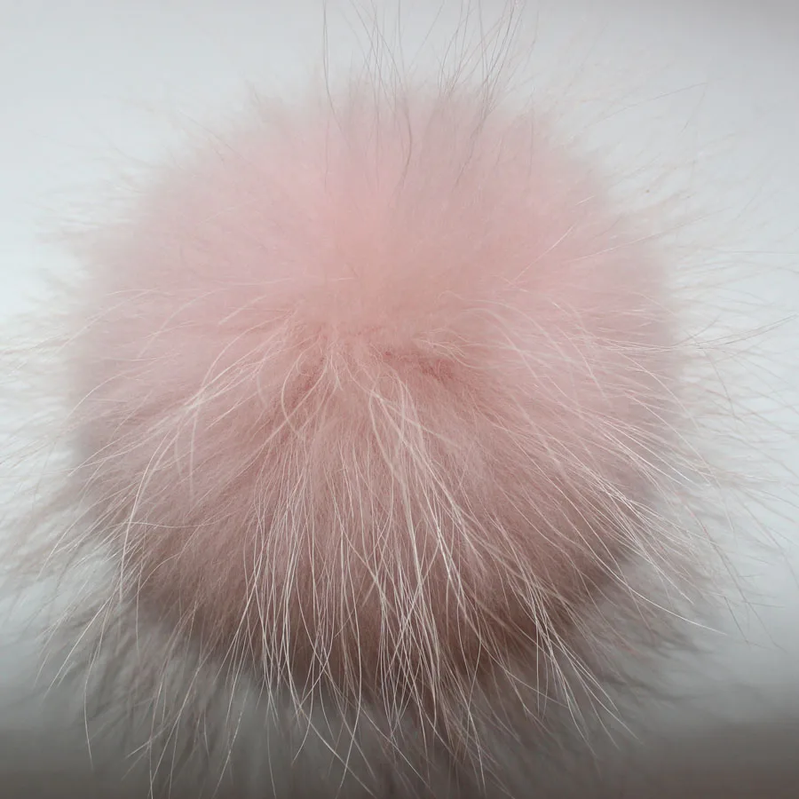 5pcs/Lot DIY Pom Poms 14-15cm Red Black White Grey Purple Pink Raccoon Fur Balls For Beanies Hat Cap Real Natural Fur Pompom