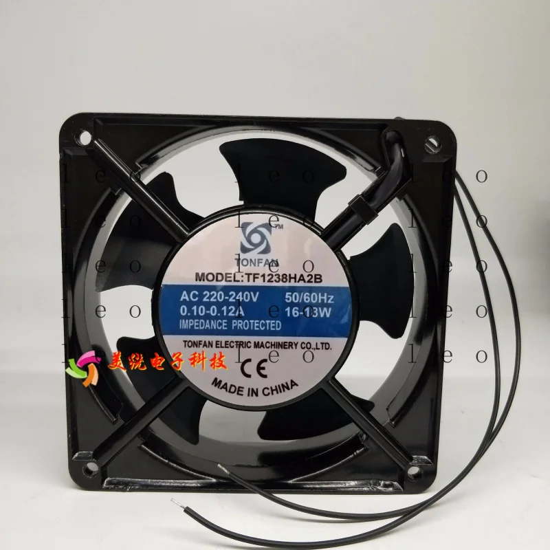 

DD 1 PCS TONFAN Fan TF1238HA2B 220V 0.10-0.12A 12038 12cm 2 wire Aluminum frame