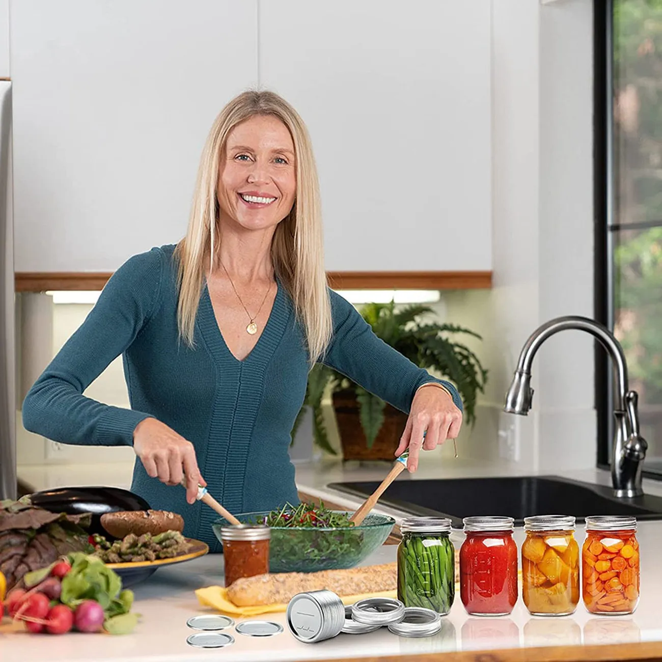 100 قطعة 70 مللي متر أغطية تعليب الفم العادية للكرة ، الجرار سبليت-نوع أغطية جرة معدنية للتعليب ، لبرطمانات الفم العادية الساخن