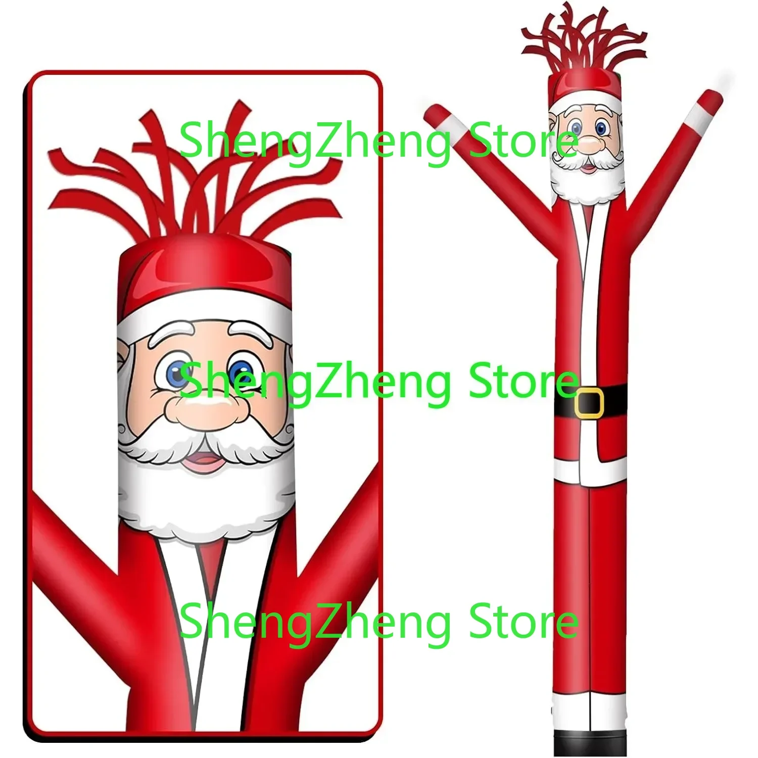 1Pcs 20FT Tall Santa Claus Inflatable Tube Man  Wacky Wavy Dancing Guy for Outdoor Decoration Advertising (Blower Not Included)