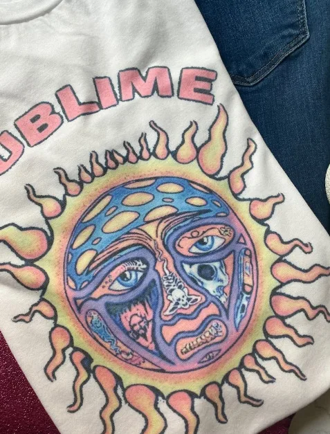 Sublime t-shirt Unisex tee vintage feel White rock band