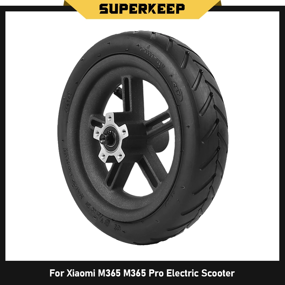 

Electric Scooter 8 1/2x2 Tyre Rear Wheel Assembly for Xiaomi M365 M365pro Rear Tire Set with Hub Wheel Durable Repair Parts