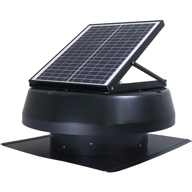 iLIVING HYBRID Ready Smart Thermostat Solar Roof Attic Exhaust Fan, 14