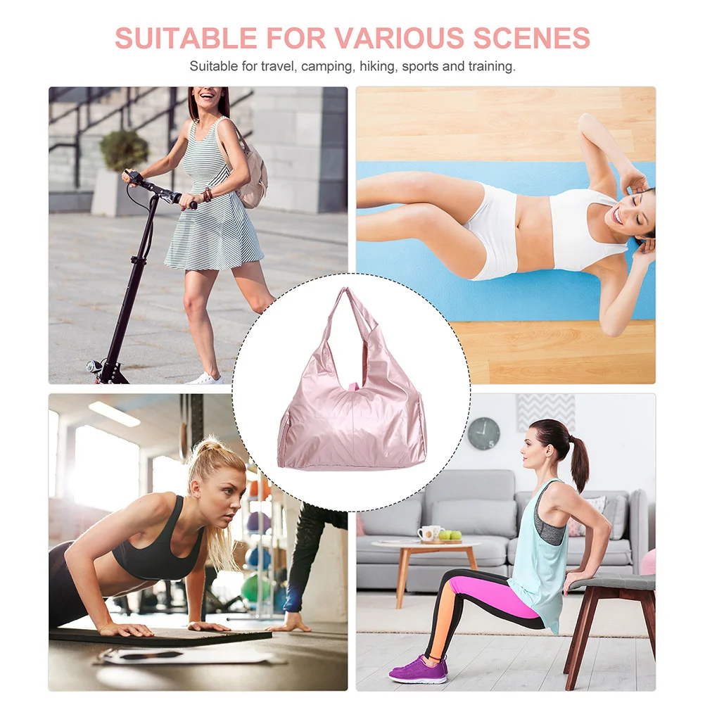 Blue Waterproof Large Capacity Travel Shoulder Bag Gym Fitness Yoga Bag with Shoes Compartment Dry Wet Separation for Sports