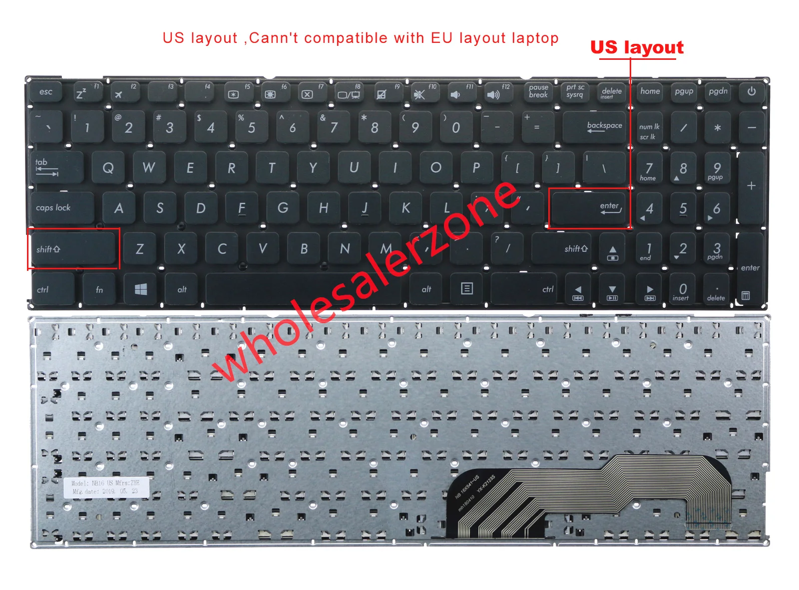 New for ASUS X541 X541LA X541S X541SA X541UA X541NC X541U R541 R541U series laptop US layout,UK layout keyboard