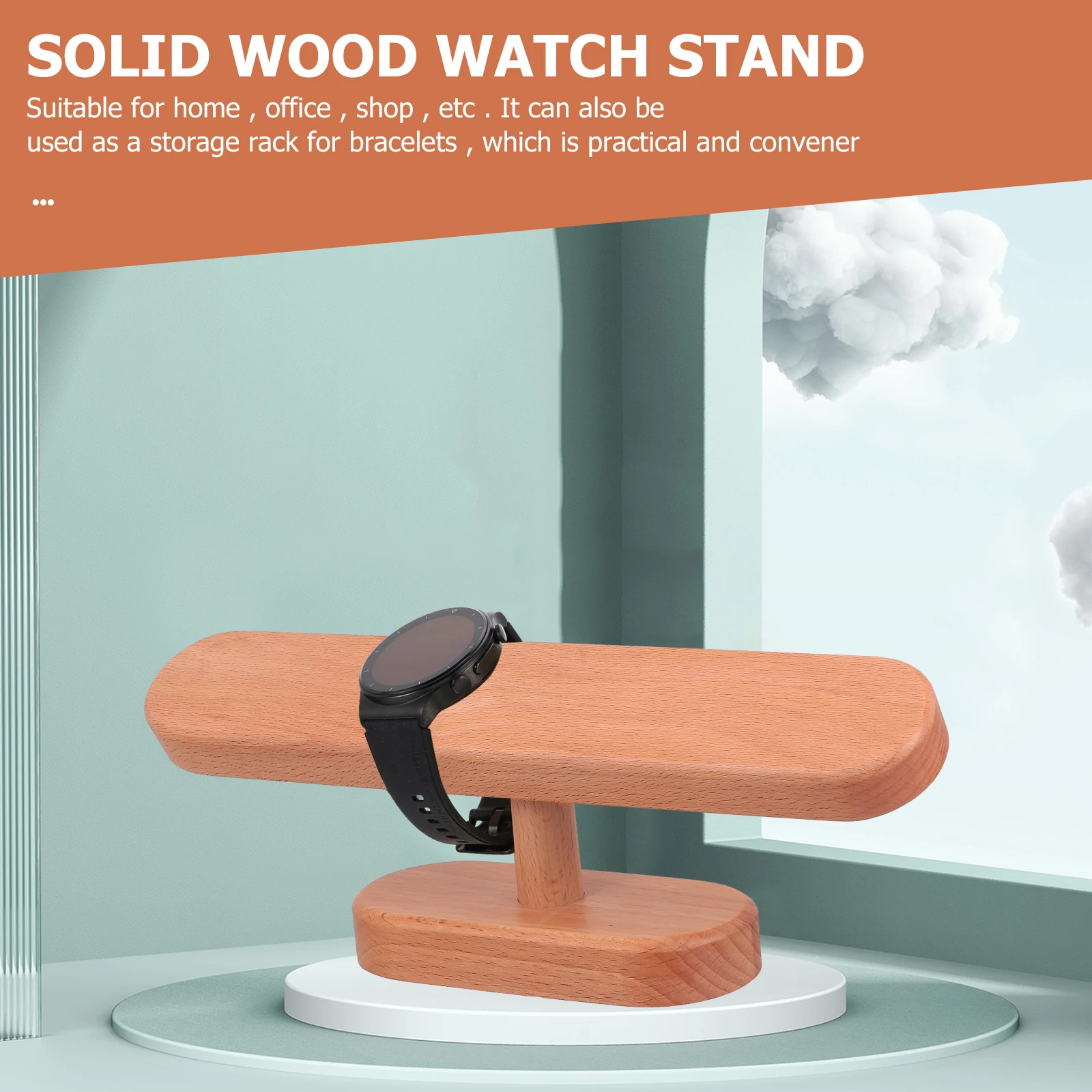 

Watch Storage Stand Bracelet Display Rack Jewelry Necklace Organizer Wooden Man