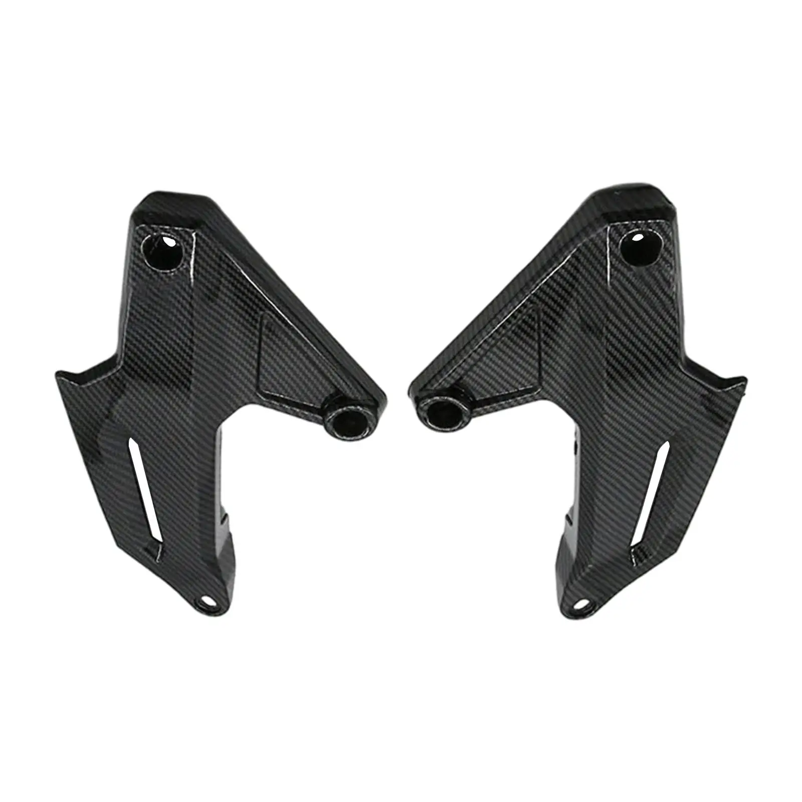 

1 Pair Footrest Protective Guard Fiber Pattern Motorcycle Footstep , 19-2021, Easy to Install