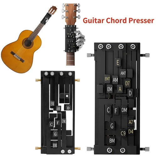 Imagen 1 del producto Prensador de acordes de guitarra, herramientas de aprendizaje de guitarra, entrenador de acordes de guitarra, ayuda para guitarra, entrenador de acordes, accesorios de guitarra para principiantes