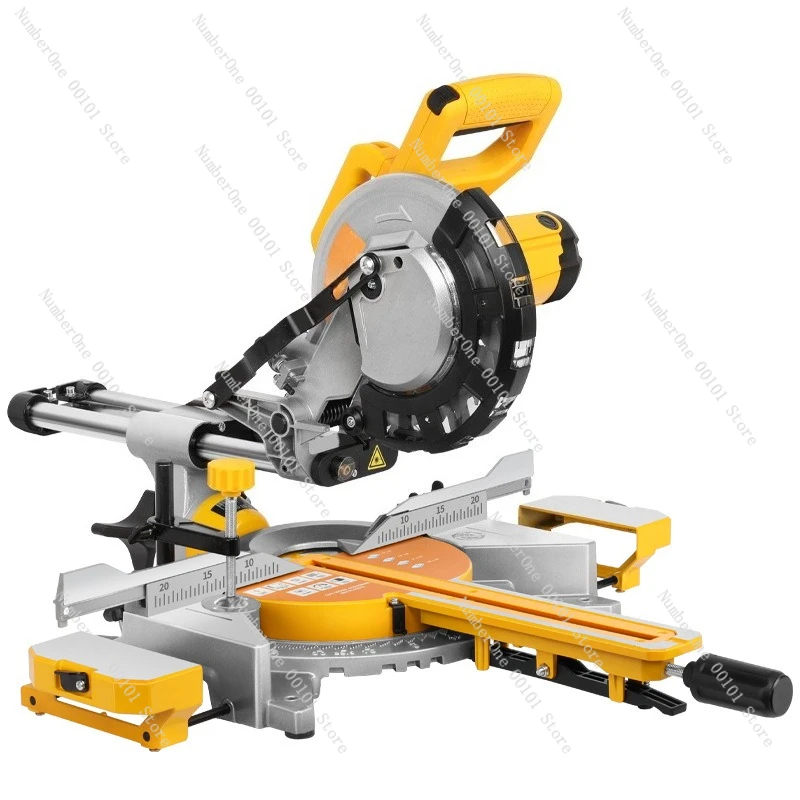 8inch Tilt Saw with Tilt Bar, Single Tilt Saw, Aluminum Guide, Aluminum Machine, Laser Positioning, Woodworking, 45-Degree Cutti