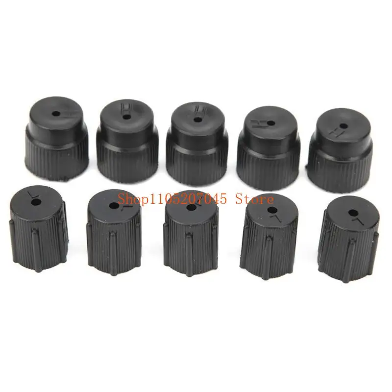 37cd 10Pcs System Charging Port Caps R134a 13mm 16mm Air Conditioning Service Charging Port Caps Automotive Accessories