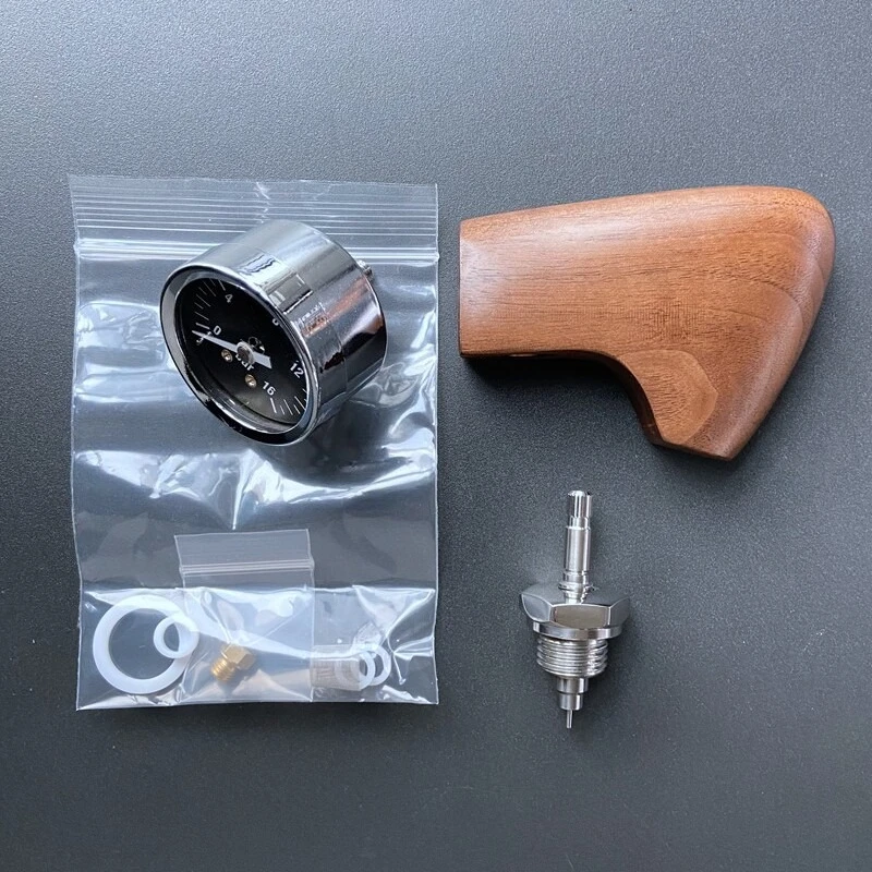 E61 coffee machine adjustable pressure needle flow restriction valve stem sight valve pressure gauge