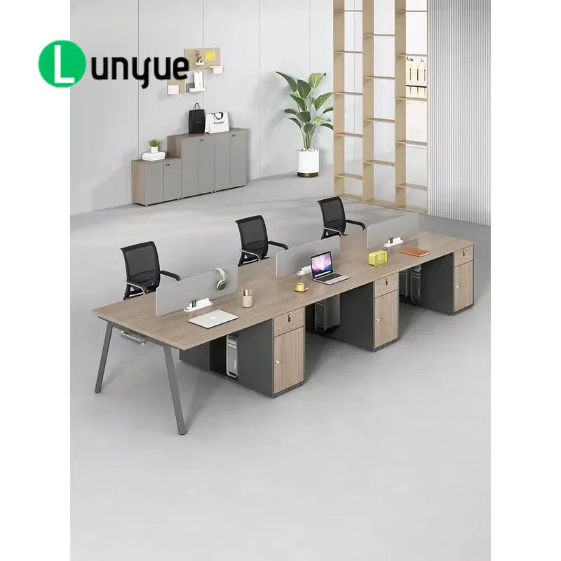 Modern Minimalist Desk and Chair Set with Storage Cabinets Fireproof Cable Management Box Home Office Furniture Space Saving