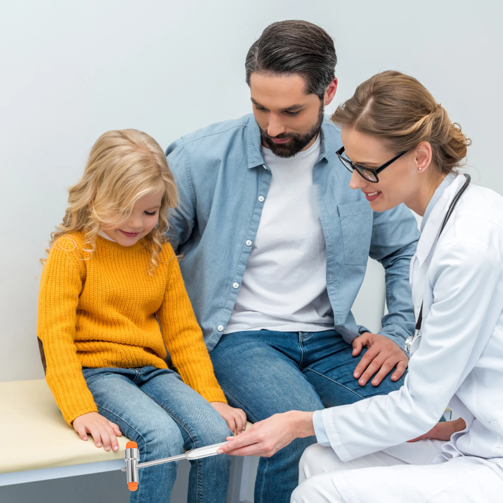 

Neurological Dual-Head Reflex Hammer Zinc Alloy Diagnostic Hammer Portable Clinic Testing Instrument for Myotatic Reflex