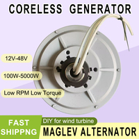 2000W 4KW 3KW Maglev Coreless Generator Super Low 100-500RPM 48V Low Resistance Quick Start Running Excellent Low Speed Power