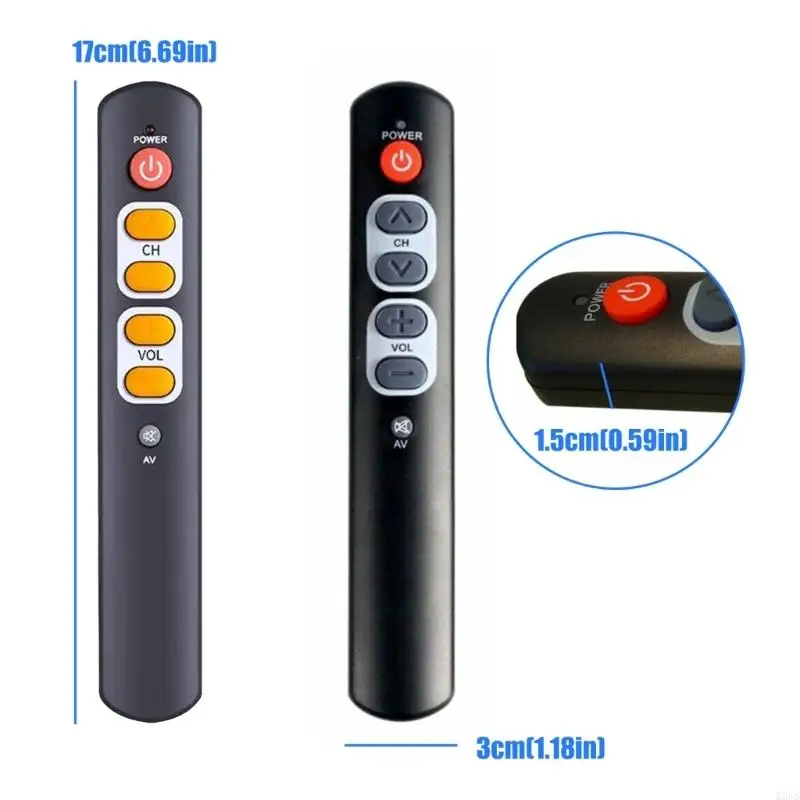 K3NB Ergonomic Learning Remote Control With 6 Large Button Intelligent Controller view 4