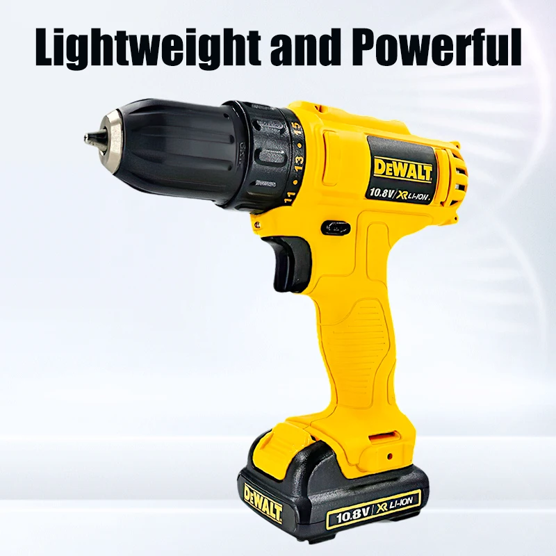 Imagem -02 - Lithium Furadeira Elétrica 10.8v 12v 24n.m Multifunções Handheld Velocidade Variável Casa Recarregável Broca de Mão Poderosa Dewalt-dcd701