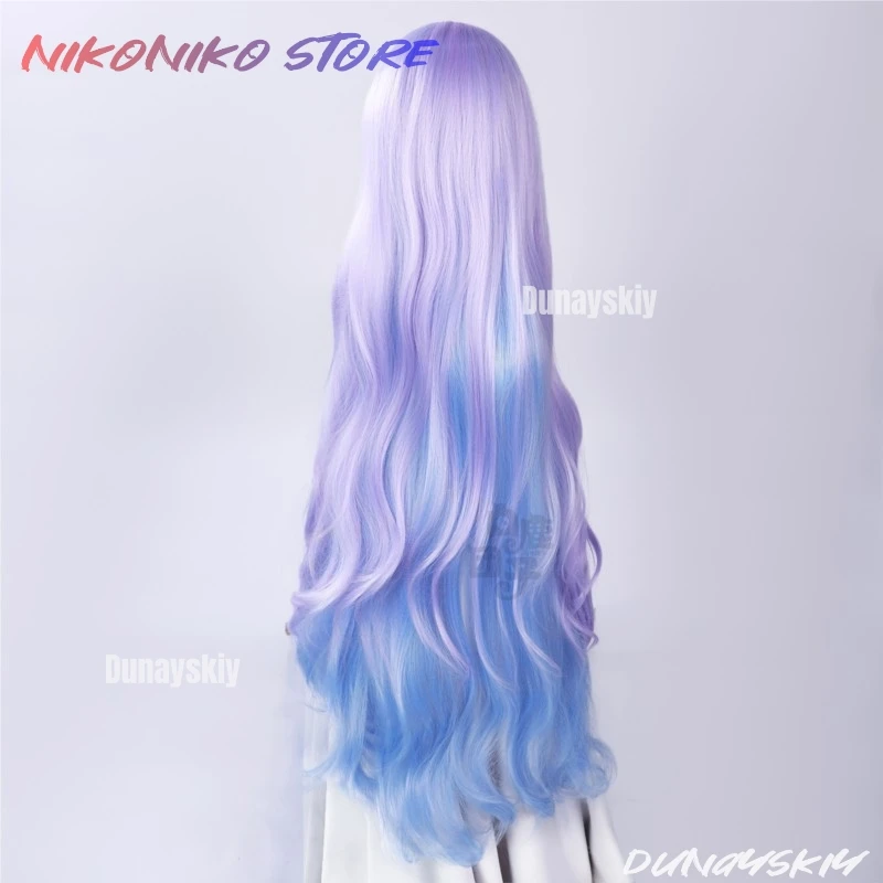 شعر مستعار Wuthering Waves Cantarella كوسبفريه أزرق أرجواني شعر طويل Rinascita Fisalia حفلة الهالوين العائلية للنساء والفتيات كرنفال