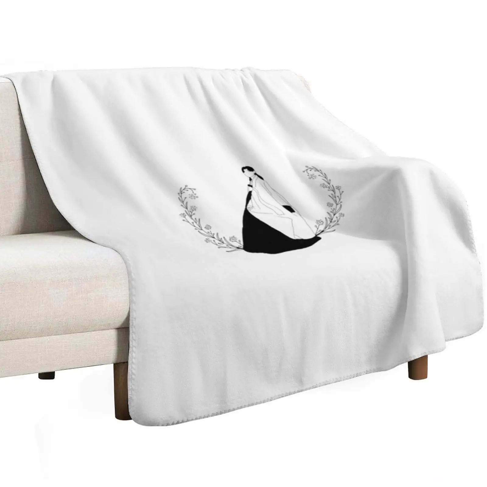 Copy of Korean traditional clothes, hanbok woman Throw Blanket Warm Accent Blanket for Living Room Decoration
