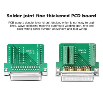 Connettore DB25 maschio/femmina D-sub a 25 pin, connettori breakout, segnali senza saldatura, scheda di collegamento per porta seriale, adattatore terminale DB25 8 best sales connettore a 25 pin - №5