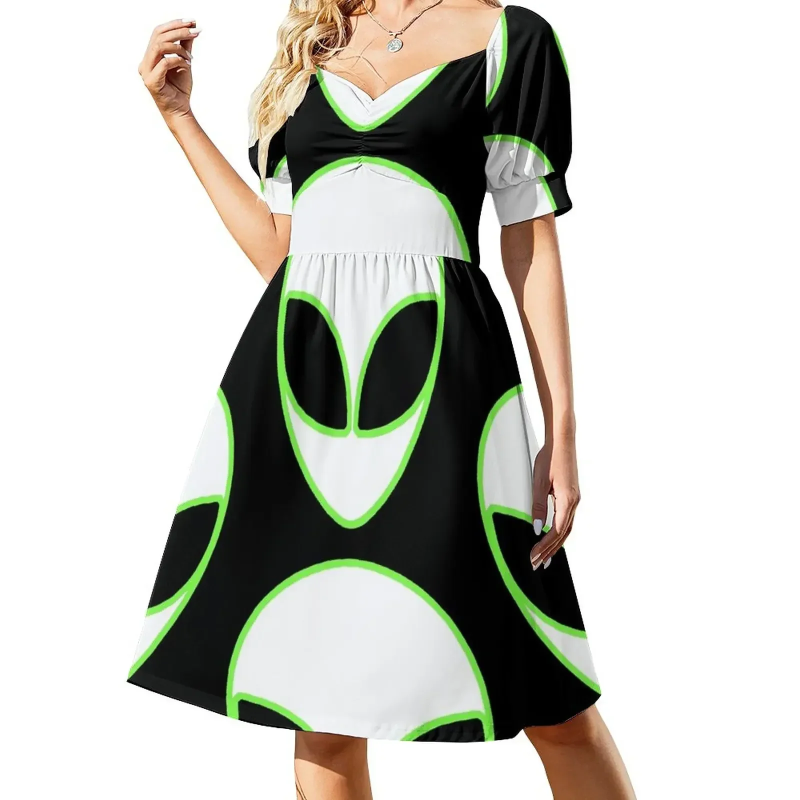 ALIEN HEAD Sleeveless Dress chic and elegant woman dress clothes Cocktail of dresses Dress