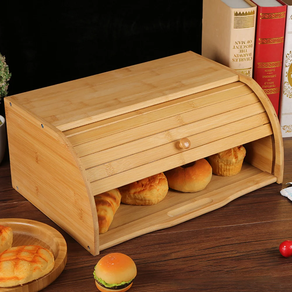 Bakery Boxes Breadbox Wooden Baskets Kitchen Counter Organizer Organizers Simple Storage