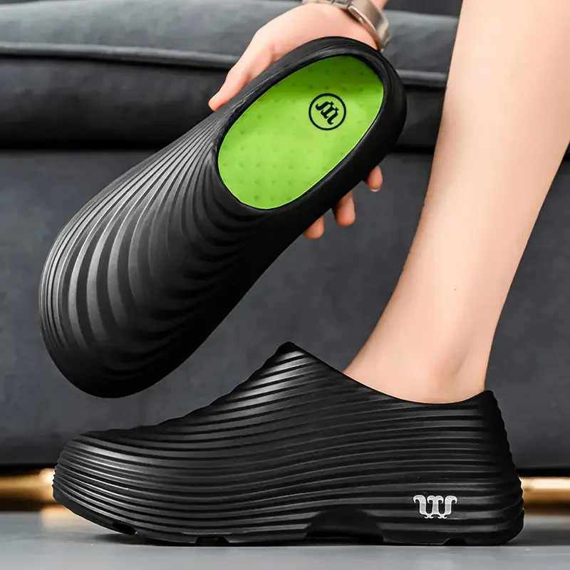 Men's Women's Style Kitchen Lightweight Waterproof Chef Oil-Proof Thick-Soled Wear-Resistant Work Safety Rain Shoes Sandals
