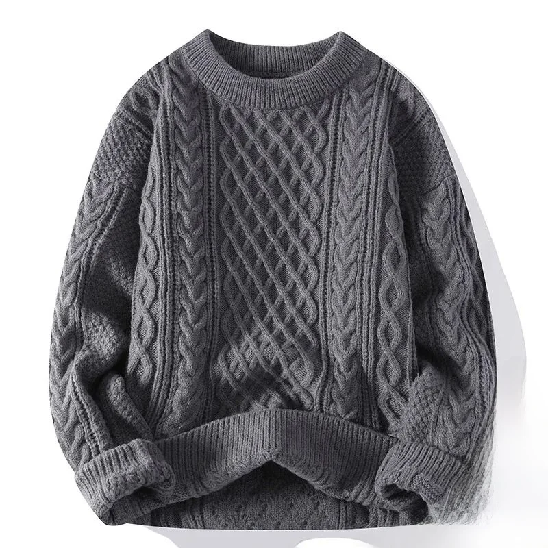 

Vintage Autumn Winter Men's Sweater O-Ne Knitted Long Sve Youthful Vitali Sle Casual Faion Menswear