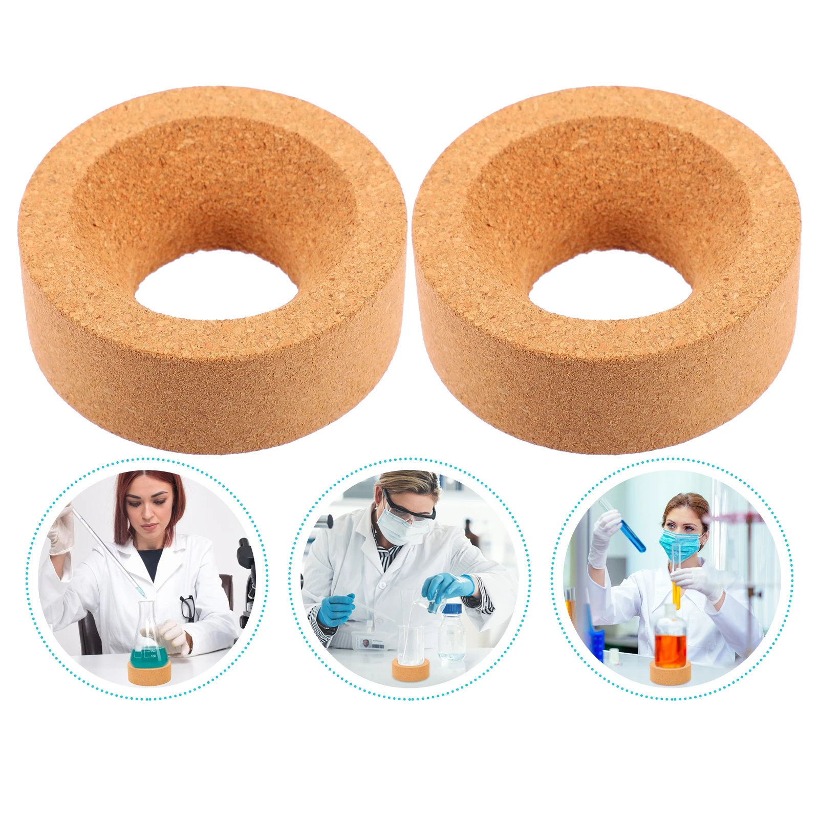 

2 Pcs Cork Flask Holder Round Bottom Lab Stand Inflatable Support Base Stands Seat