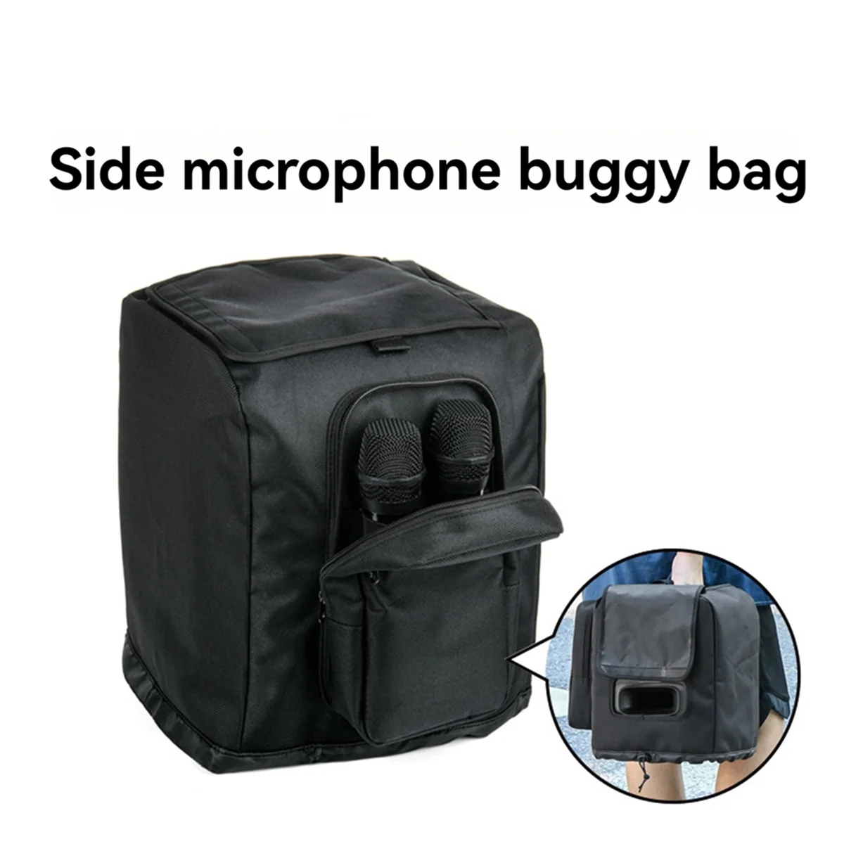 Speaker Cover Shockproof Protective Speaker Case with Side Microphone Storage Bag for JBL PartyBox Encore