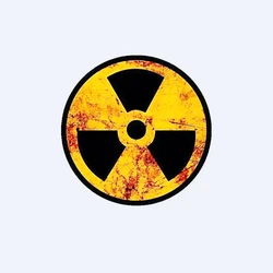 7cm*7cm 1 Pcs Warning Car Sticker Radioactive Nuclear Radiation Rustic Symbol Sticker For Auto Laptop Bumper Decal PVC,PVC